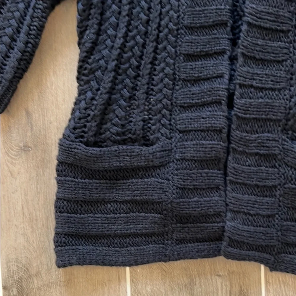 Women's Navy Knit Sweater - Picture 2 of 5